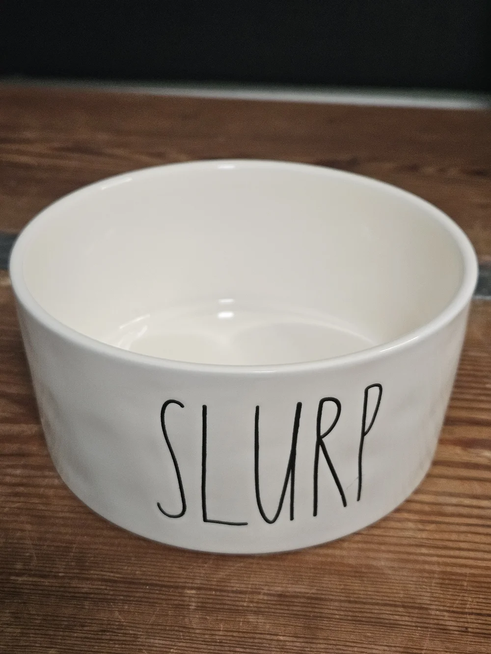 Rae Dunn Ceramic 'SLURP' Bowl in Cream
